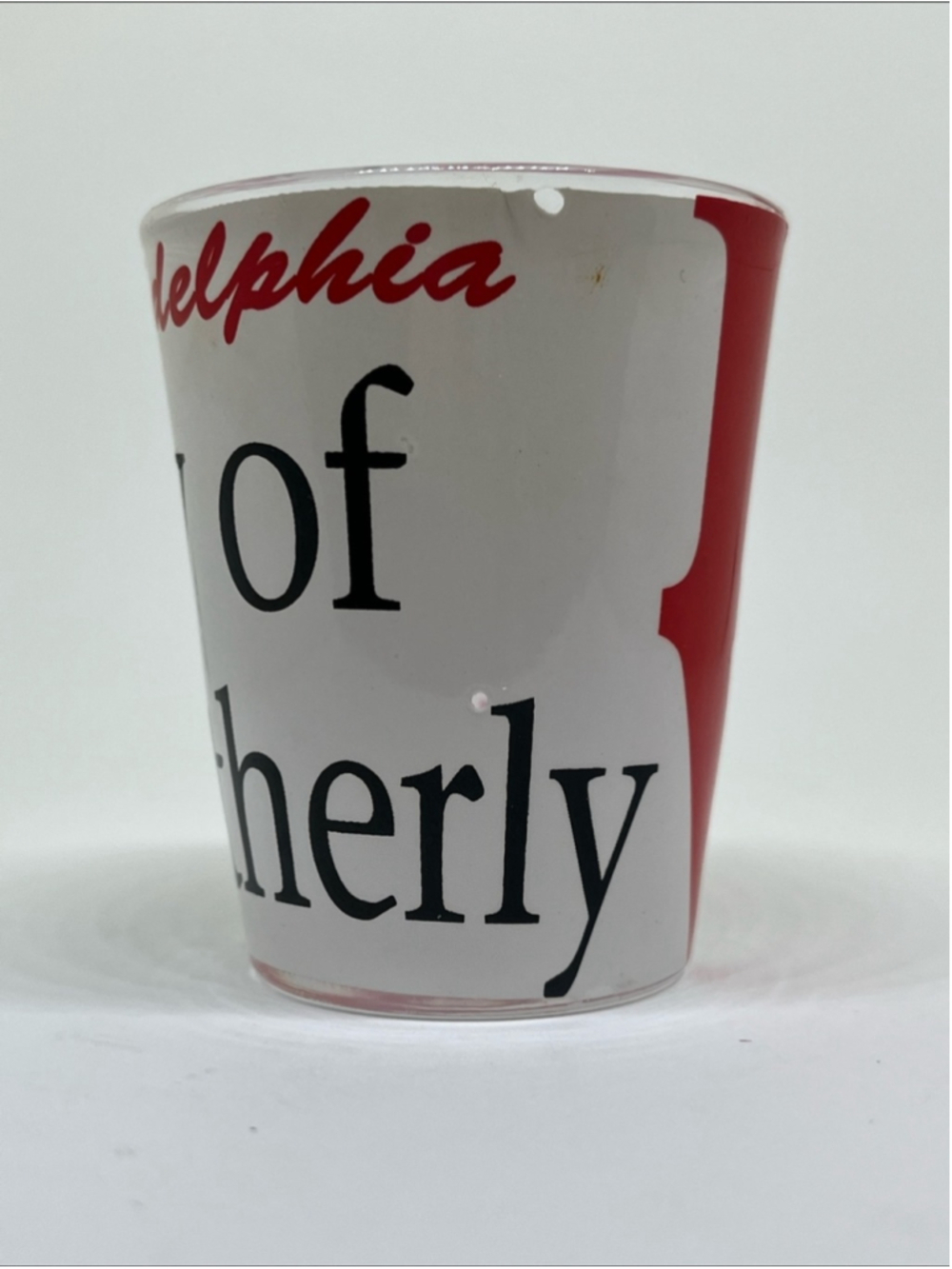 Philadelphia City of Brotherly Love White Shot Glass - Picture 5 of 5
